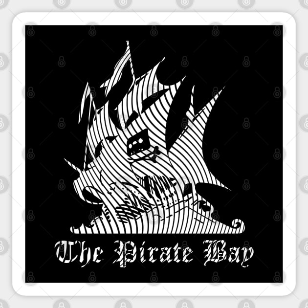 The Pirate Bay Electromagnetic Distortion (light) Sticker by Doc Multiverse Designs